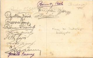 Budapest VIII. Magyar Kir. Technológia hallgatóinak csoportképe. József körút 6. photo