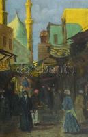 Bácskay (Bácskai) István (?-?), működött a XX. sz. első felében: Kairói utca, 1911. Olaj, vászon. Je...