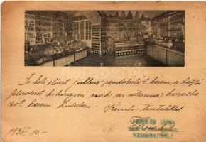 1936 Szombathely, Fangler Károly fűszer- és csemegekereskedése, üzlet reklámja és saját levele. Szen...