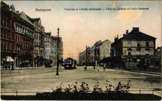 Budapest XI. Fehérvári út (Bartók Béla út), Hadik laktanya, 19-es villamos. Taussig 151. 1918/21. (Rb)