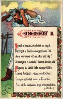 A menekült II. / WWI Austro-Hungarian K.u.K. military art postcard (EB)