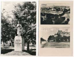 Kiskunmajsa - 4 db modern Képzőművészeti Alap képeslap (Petőfi szobor és tér, gyógyszertár)