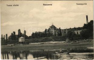 Pancsova, Pancevo; Temes részlet, csónakázó. Horovitz kiadása / Timis river, boat