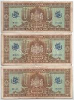 1945. 100.000P (7x) sárgásbarna hátlap T:F,VG
Adamo P24