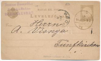 1894 (Vorläufer!!!) Herkulesfürdő, Herkulesbad, Baile Herculane; Jemelka Ferenc József főherceg ő cs...