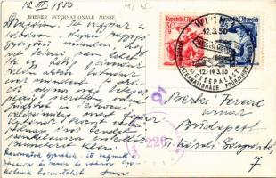 1950 Wien, Vienna, Bécs; Wiener Internationale Messe + So. Stpl