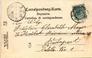 1902 Gruz, Gravosa; "Graf Wurmbrand" steamship, coastal passenger ship (vágott / cut)