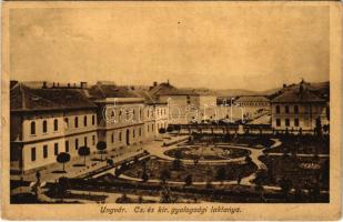 1916 Ungvár, Uzshorod, Uzhhorod, Uzhorod; Cs. és kir. gyalogsági laktanya / K.u.K. military infantry barracks (kis szakadás / small tear)