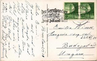 1938 Wroclaw, Breslau; Bücherplatz, Fassbender, Mohrenapotheke / square, shops, pharmacy, tram, auto...