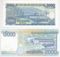 Laosz 2011. 2000K + Vietnám 1991. 5000D T:UNC
Laos 2011. 2000 Kip + Vietnam 1991. 5000 Dong C:UNC
