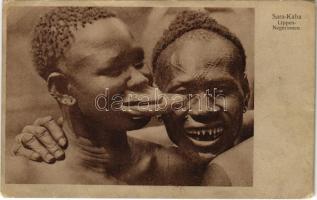 Tányérajkú négerek Afrikából / Sara Kaba, Lippen-Negerinnen / African folklore, lip plate (EK)