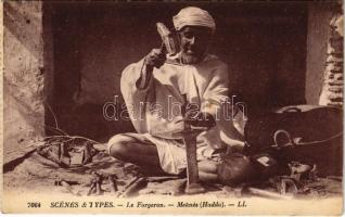 Scénes & Types, Le Forgeron, Meknés (Hadda) / Marokkói fólklór, kovács / Moroccon blacksmith (fl)