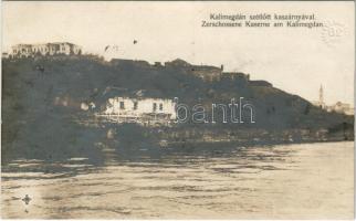 Belgrád, Kalimegdán szétlőtt kaszárnyával / Zerschossene Kaserne am Kalimegdan / WWI destroyed castle in Belgrade