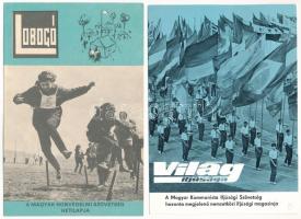 4 db modern magyar propaganda képeslap: Lobogó Magyar Honvédelmi Szövetség hetilapja, Világ Ifjúság ...