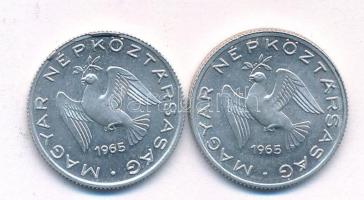 1965. 10f Al (2db) technológiai hibás veretek (az egyik félrevert, a másik anyagtöbblettel rendelkez...