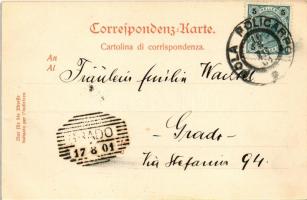 1901 K.u.K. Kriegsmarine SM Schiff DONAU Korvette / SMS Donau cs. és kir. haditengerészeti korvettje...