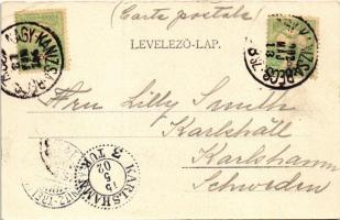 1902 Nagykanizsa, Csengeri utca, üzletek. Alt és Böhm kiadása (EK)