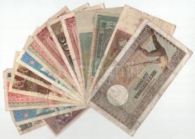 15db vegyes külföldi bankjegy, közte horvát, csehszlovák, német, szerb bankjegyek, közte Horvátorszá...