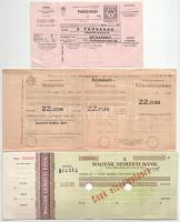 5db vegyes csekk, színházi játékpénz, postautalvány tétel T:F
