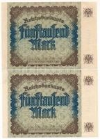 Németország / Weimari Köztársaság 1922. 5000M (2db, egyugrásos sorszámkövető) T:XF hajtatlan, sarokh...