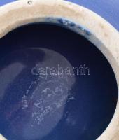 Kínáló tálka Mázas kerámia, kézzel festett jelzett, hibátlan 21x15 cm