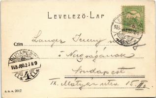 1905 Keszthely, Alkonyat a Balatonon, csónak