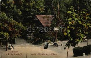 1915 Félix-fürdő, Baile Felix; Vasútállomás az erdőben. Kapható Engel Józsefnél / railway station in the forest