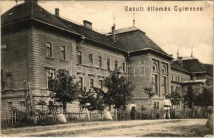 1908 Csíkgyimes, Gyimes, Ghimes; vasútállomás / railway station (EK)