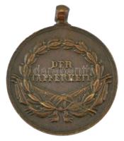 1914. Ferenc József Bronz Vitézségi Érem bronz kitüntetés miniatűr (18mm) T:AU,XF  Hungary 1914. Bronze Gallantry Medal bronze miniature decoration (18mm) C:AU,XF