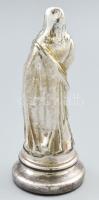 cca XIX. sz. Foncsor üveg Jézus szobor, kopással, m: 19,5 cm