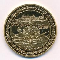 DN "Magyar Aranyóriások - Hunyadi Mátyás koronázása 1464" aranyozott Cu emlékérem (46mm) T...