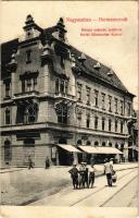 1908 Nagyszeben, Hermannstadt, Sibiu; Római császár szálloda, Ludwig Ferencz és társa üzlete, Franz Geisberger üzlete cipőraktára / hotel, shops