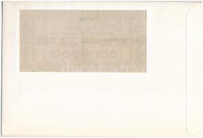 Németország / Weimari Köztársaság / Nürnberg 1923. 10.000.000M bankjegyes borítékban bélyeggel és bé...