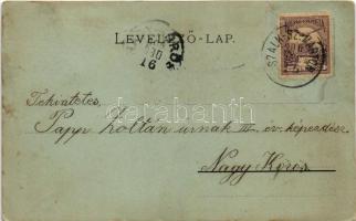 1900 Léva, Levice; várrom este / castle ruins at night