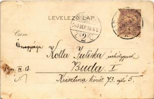 1900 Budapest II. Lukács fürdő. Kunstanstalt "Kosmos" 145. litho s: Geiger R. (EB)