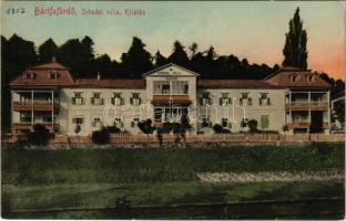 Bártfa, Bártfafürdő, Bardejovské Kúpele, Bardiov, Bardejov; Schedel Villa Kilátás. Eschwig és Hajts kiadása, Hajts Kornél felvétele / villa, spa (fl)