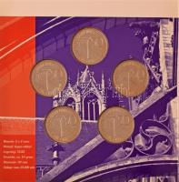 Hollandia 2014. 1D Cu-Ni "750 éves az utrechti katedrális" 5xklf emlékérem dísztokos szett...