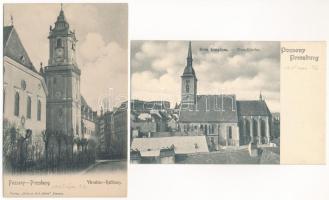 Pozsony, Pressburg, Bratislava; - 5 db régi hosszú címzéses képeslap szép állapotban: Szt. Márton sz...