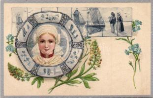 Ships embossed Litho