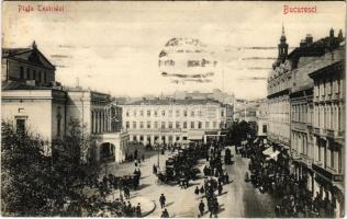 Bucharest, Bukarest, Bucuresti, Bucuresci; Piata Teatrul / theatre square (fl)