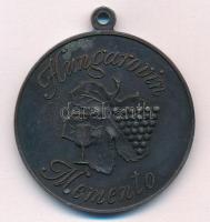 DN "Budapest Hilton - Tower Étterem / Hungarovin Memento" bronzozott Zn emlékérem füllel (...