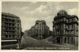 1931 Budapest II. Rózsadomb, Statisztika Park, Gróf Mailáth paloták a Keleti Károly utcában, Rózsadombi Kávéház, Nepomuki Szent János szobra, illatszertár