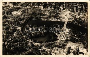 1936 Budapest XIV. Városliget és Vajdahunyad vára. M. kir. Állami Térképészeti Intézet légi felvétele (EK)