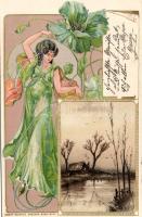 Art-Nouveau Embossed Litho