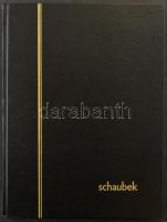 Schaubek A4-es berakó 16 vékony fekete lappal, fekete borítóval, kiváló állapotban