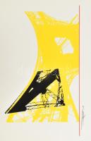 Hervé, Rodolf (1957-2000): Eiffel-torony. Szitanyomat, papír, jelzett. 36x21 cm. / Hervé, Rodolf (1957-2000): Eiffel-tower. Screenprint on paper, signed, 36x21 cm.