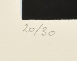 Halász Szabó Sándor (1920-1997): Színes formák. Szitanyomat, papír, jelzett, sorszámozott (20/30). 3...