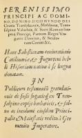 [Caius Sallustius Crispus - Baranyai Decsi János]: Az Caius Crispus Sallustiusnak két históriája. [Bibliotheca Hungarica Antiqua X. Bp., 1979, Akadémiai.] Az 1596-ban Szebenben kiadott könyv hasonmás kiadása. Kiadói préselt egészbőr-kötés