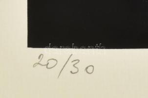 Halász Szabó Sándor (1920-1997): Hullámzó formák. Szitanyomat, papír, jelzett, sorszámozott (20/30)....