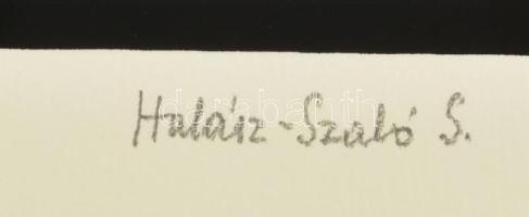 Halász Szabó Sándor (1920-1997): Hullámzó formák. Szitanyomat, papír, jelzett, sorszámozott (20/30)....